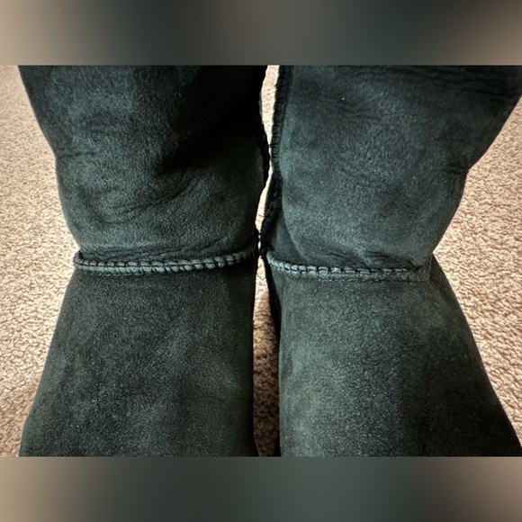 UGG Kristabelle Black Suede Sheepskin Fur Tall Winter Boots Size 6 - Picture 6 of 15